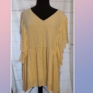 💕NWT A Beautiful Soul C XL Boho Peasant Blouse Size 3X